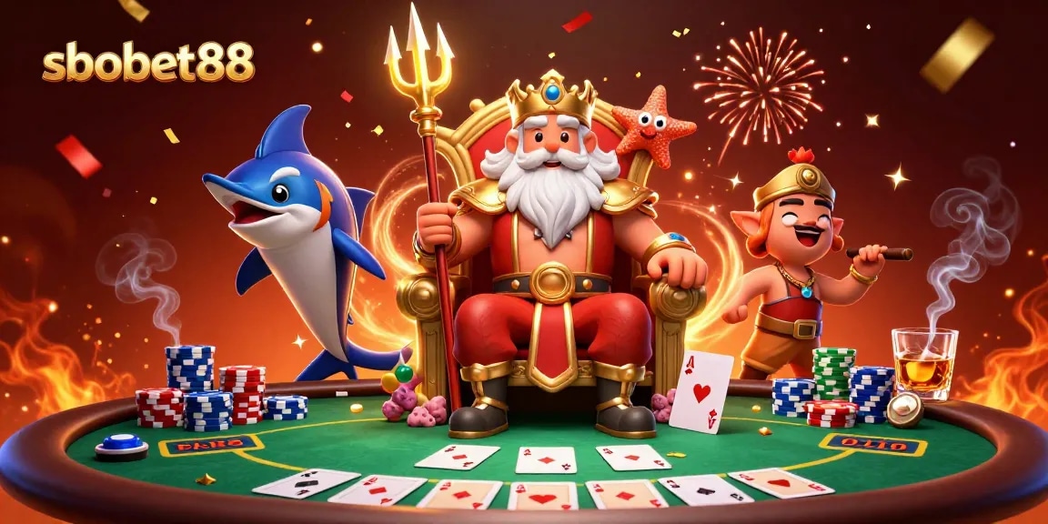 Experience thrilling sports betting with sbobet88 as Neptune oversees the grand casino.