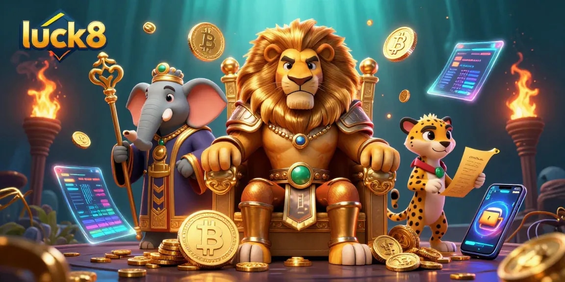 Engage in thrilling gaming at luck8 with vibrant characters and rich African theme illustration.