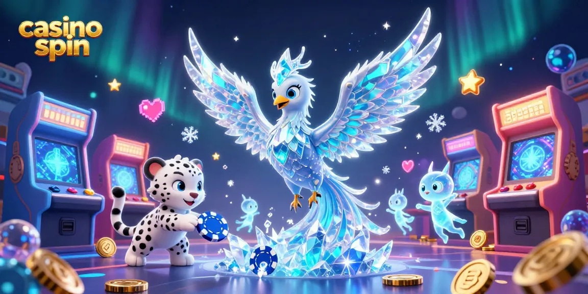 Engage with casino spin excitement in a vibrant illustration featuring characters and elements of the gaming world.