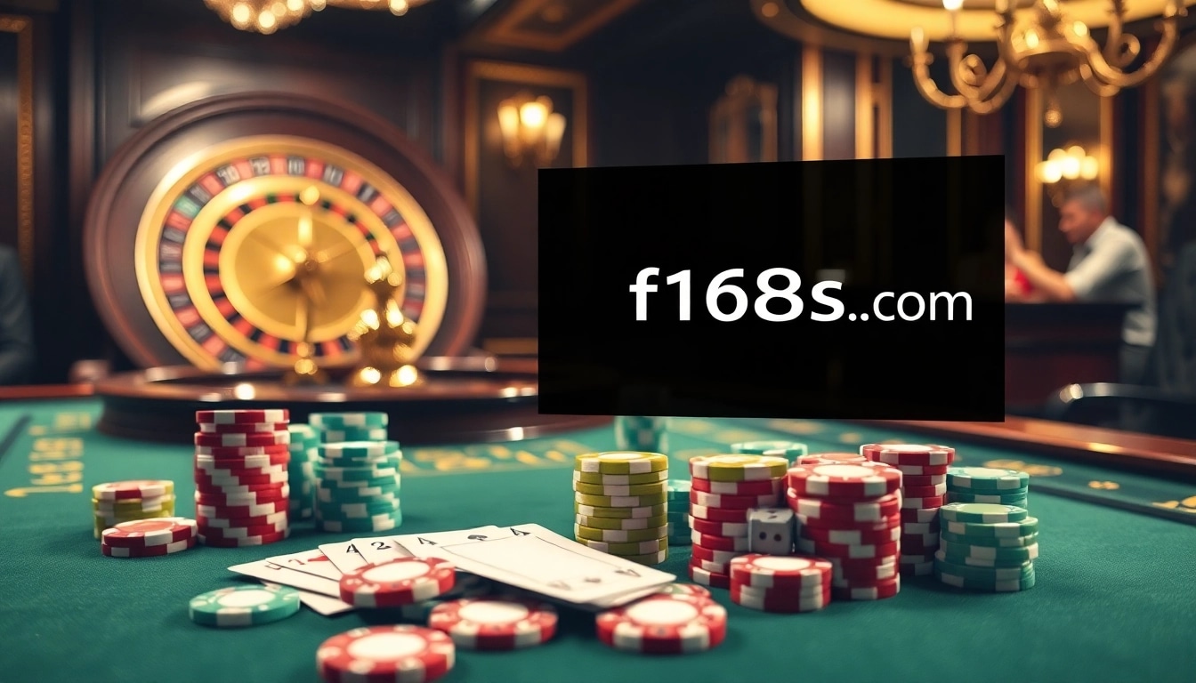 Engage in thrilling gambling experiences at https://f1686s.com/ with vibrant poker chips, cards, and roulette.