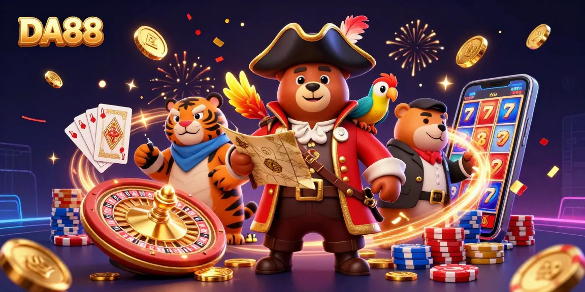 Experience thrilling gaming adventures at DA88 with dazzling characters and rich casino elements.
