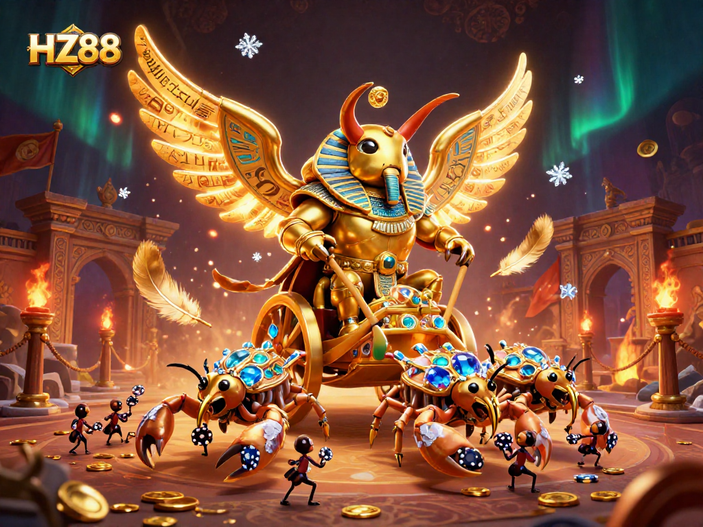 Engage in exciting bets at HZ88 with stunning 3D casino-themed illustration showcasing a grand scene of gaming elements.