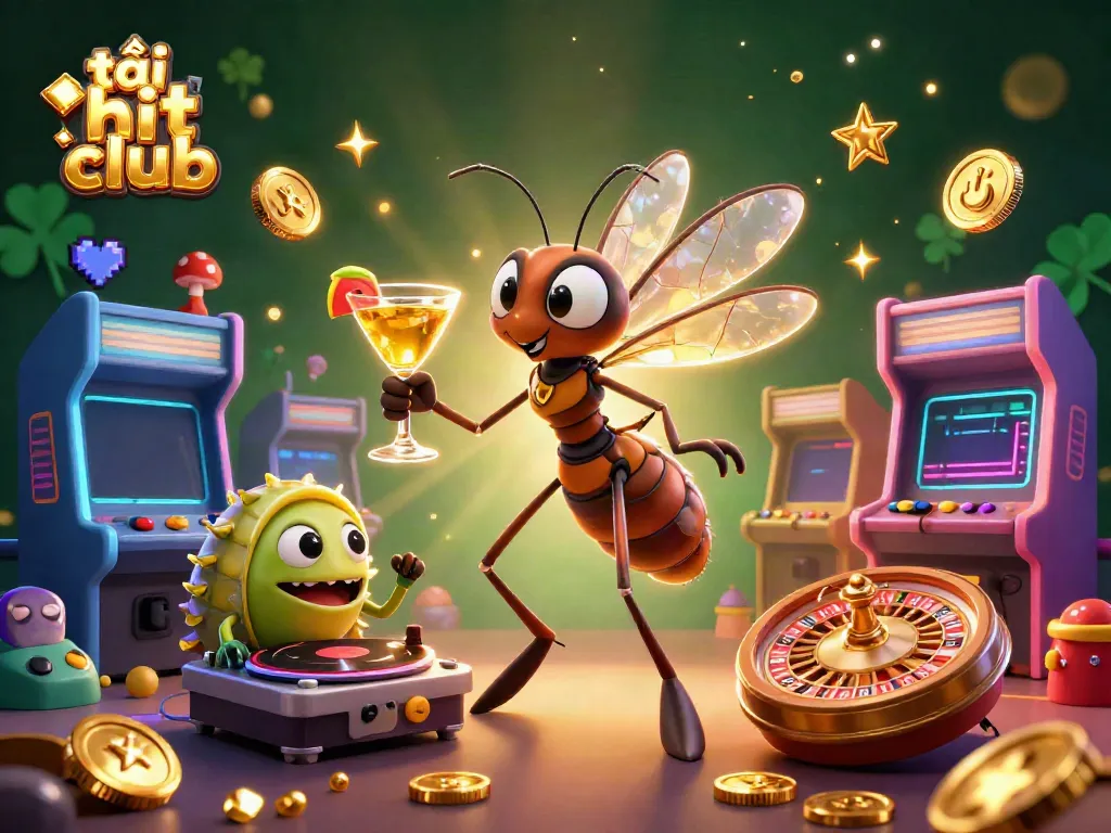 Engage in the excitement of tải hit club with a vibrant casino scene featuring games and fun.