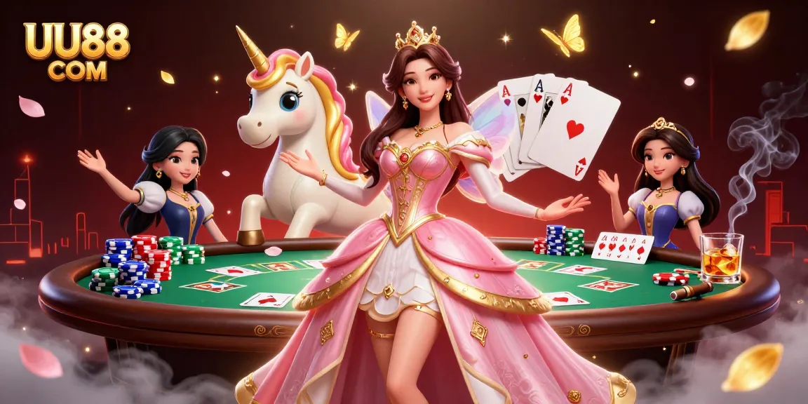 Experience thrilling gameplay at UU88 COM with a glamorous casino atmosphere illustrated in 3D.