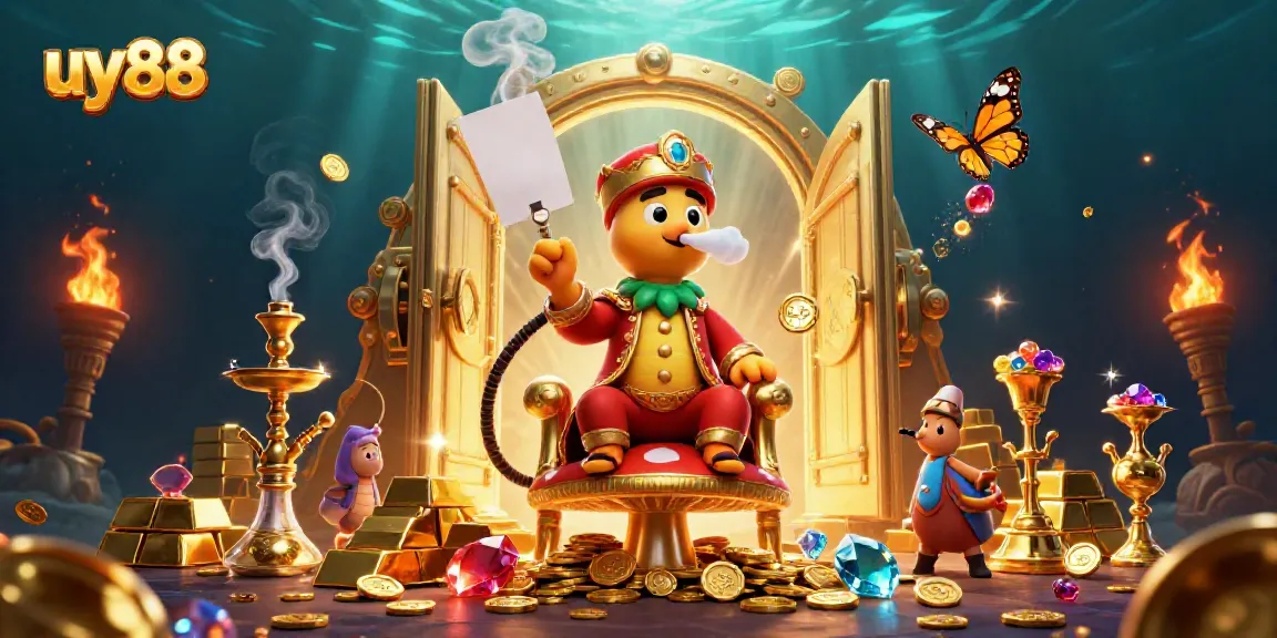 Experience the thrill of uy88 with a dazzling 3D casino scene featuring exciting game elements.