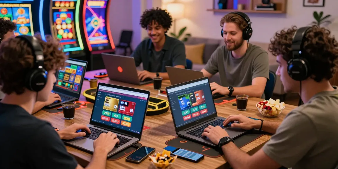 Energetic scene of players using credit card casinos to enjoy live gaming, vibrant gaming graphics and payment options displayed.