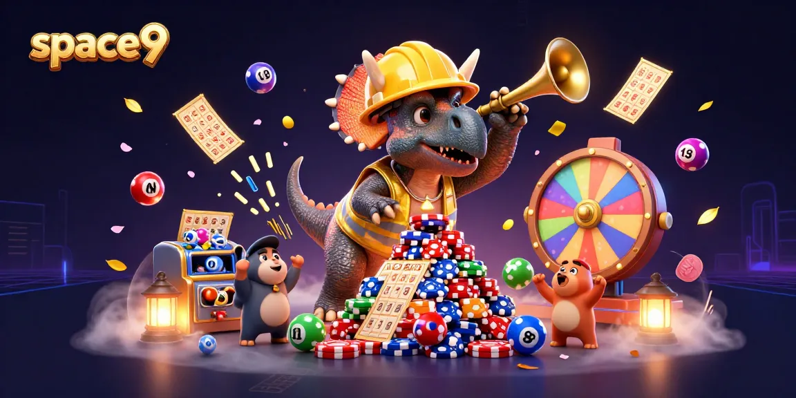 Experience thrilling wins at Space9 Casino with vibrant gaming elements celebrating fun!