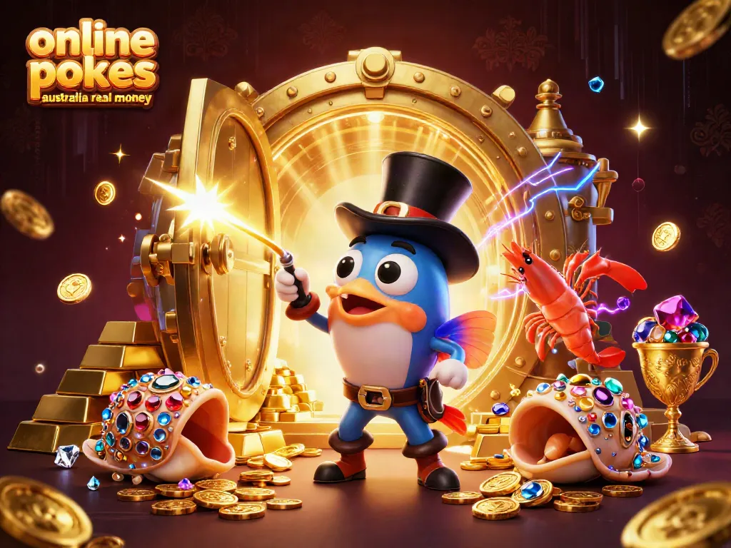 Spin golden coins and gems with online pokies australia real money in a vibrant 3D casino scene.