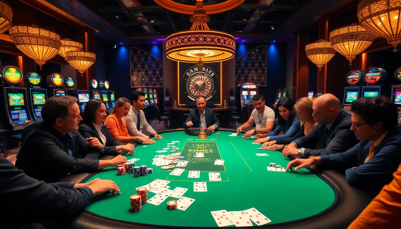 Experience the thrill of new88 at a vibrant casino poker table full of excitement.