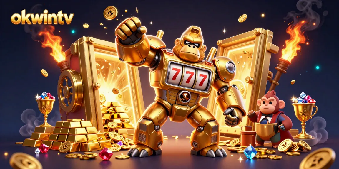 Watch the action unfold with okwintv in a golden gaming atmosphere, featuring immersive visuals.