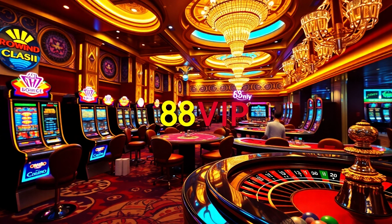 Experience the thrill of winning at 68VIP in a vibrant casino environment filled with excitement.