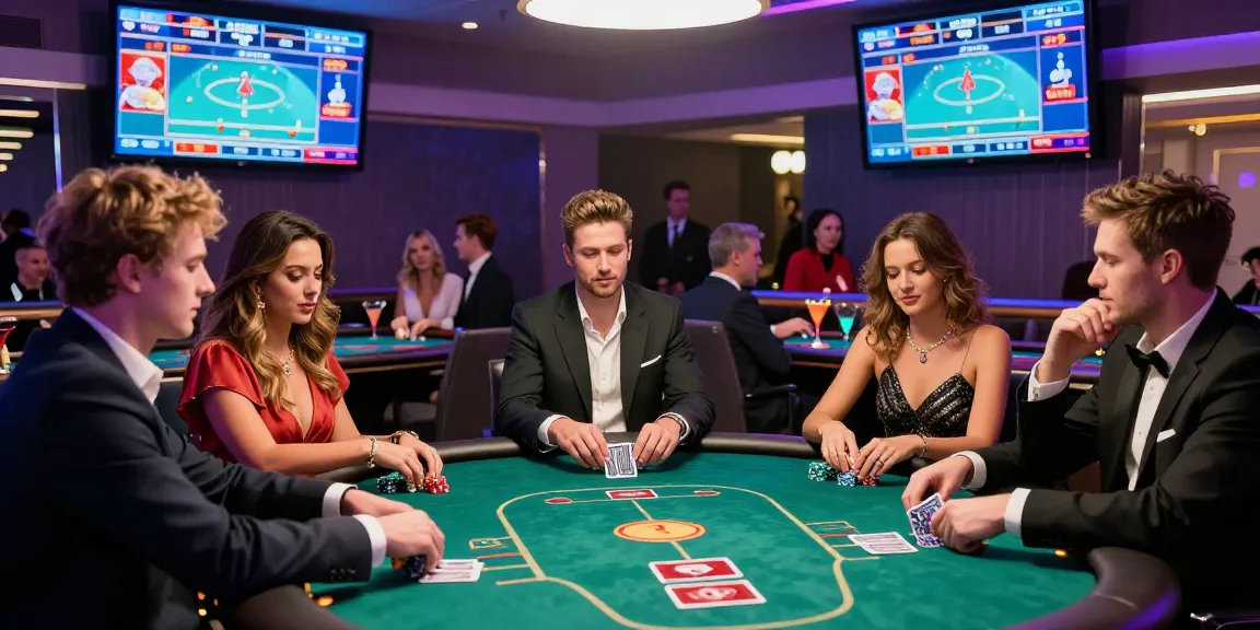 iwin poker game scene with enthusiastic players enjoying high-stakes action