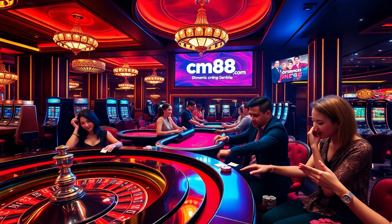 Experience thrilling gameplay at cm88.com with players enjoying vibrant casino activities.