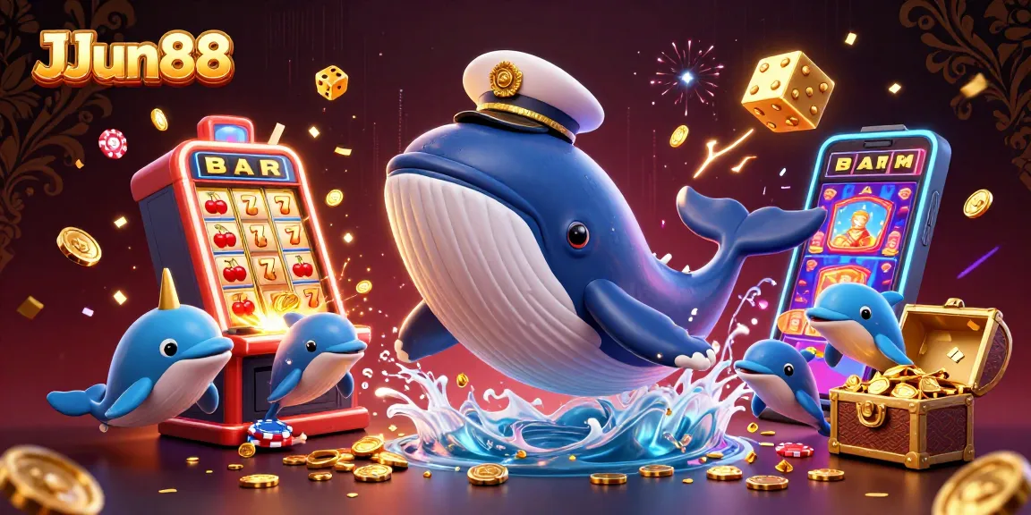 Experience thrilling games at JJun88 with vibrant casino elements and lively characters!