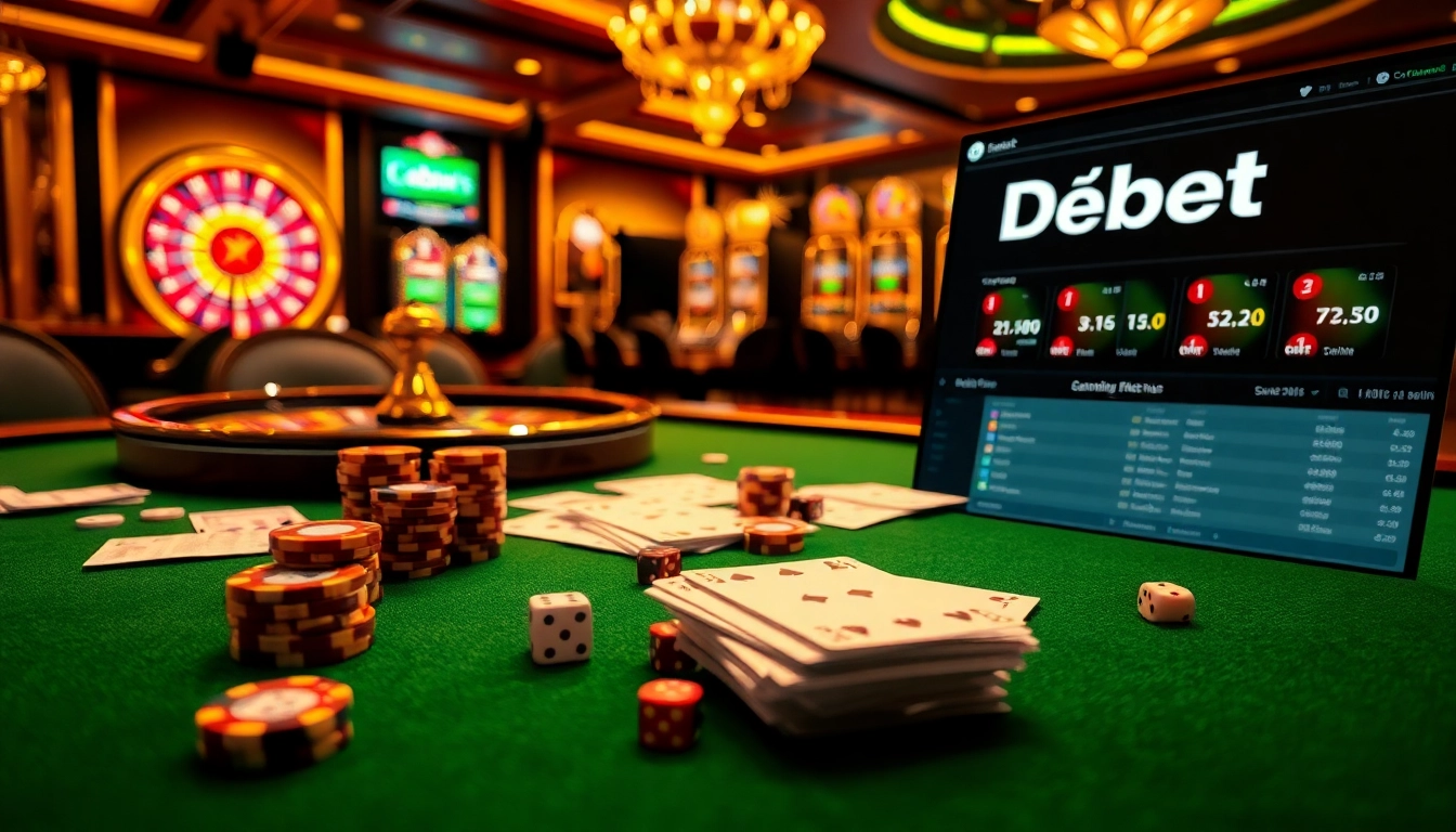Experience the thrill of classic casino gaming as players engage in high-stakes poker at Debet.