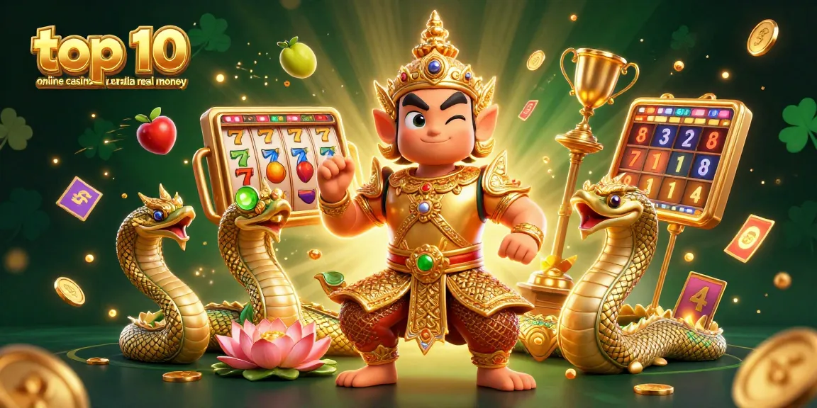 Experience thrilling action with the top 10 online casino Australia real money featuring vibrant slot reels and winning symbols.