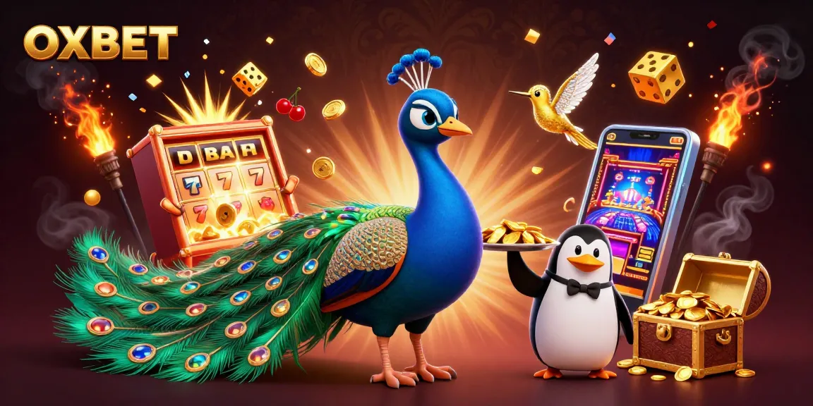 Experience the thrill of OXBET with this vibrant 3D casino scene packed with action!
