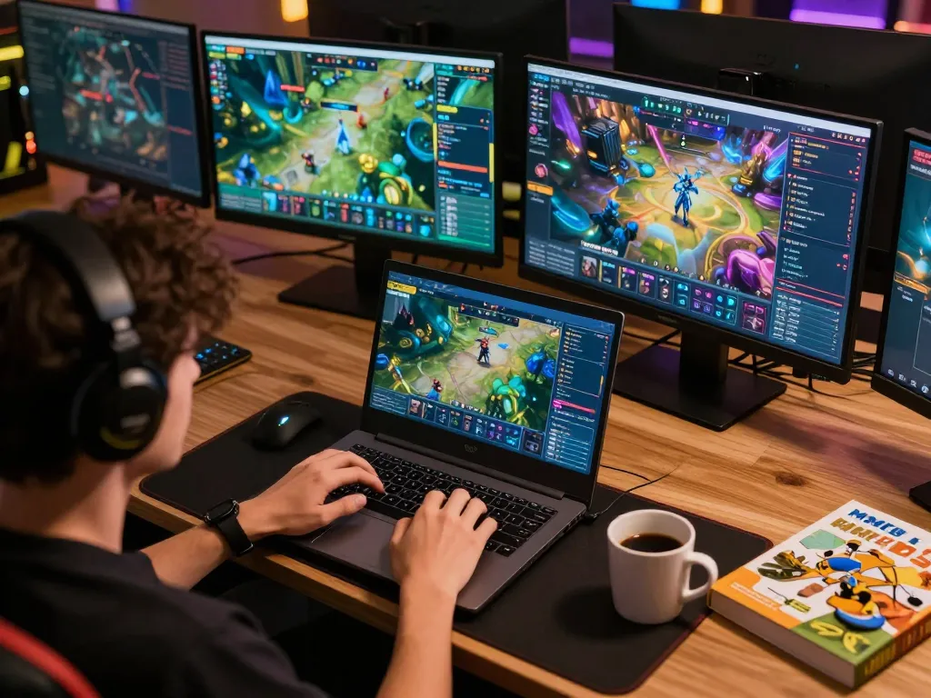 Experience the excitement of playing on MM88 com at home, enjoying an engaging online gaming setup.