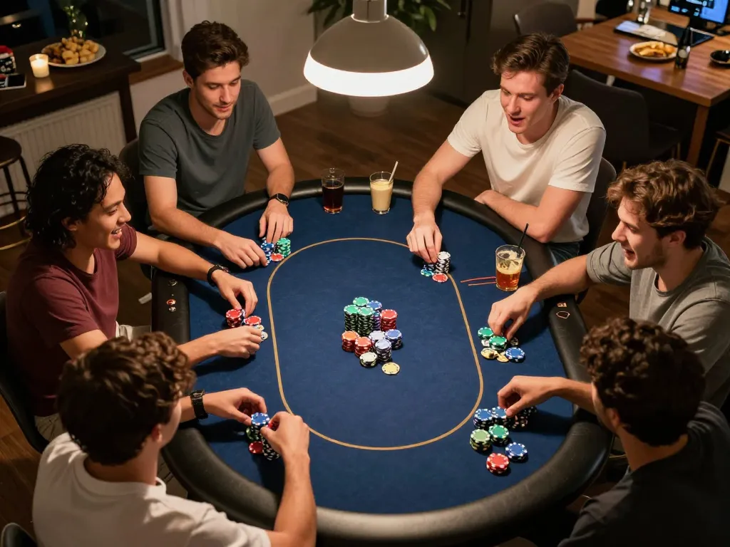 Socolive link showcased during an exciting home poker game, emphasizing strategic gameplay and social fun.