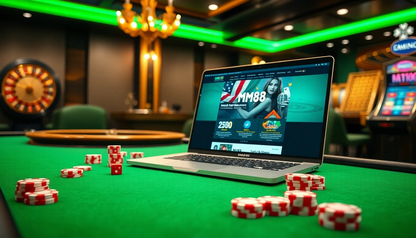 Experience the excitement of gambling at the trang chủ mm88 with vibrant casino elements and modern technology.