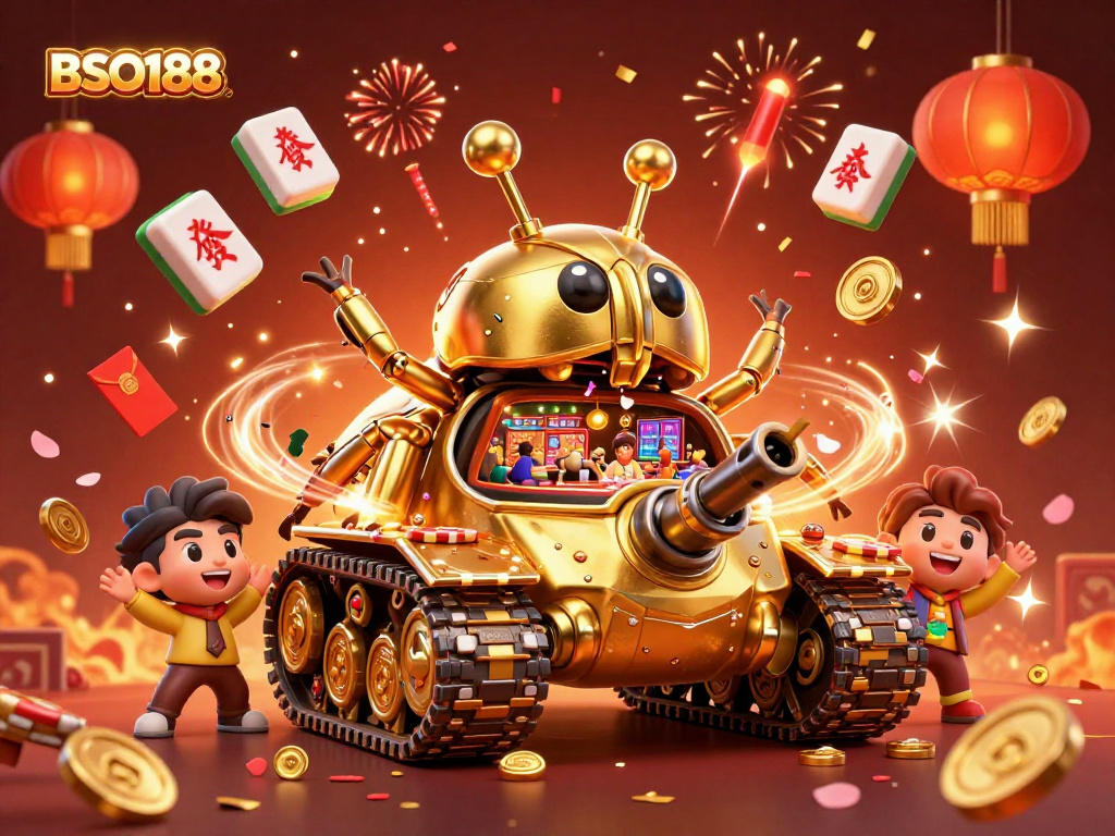 Engage with the vibrant experience of BSO188 in this dynamic 3D casino illustration showcasing fun and excitement.