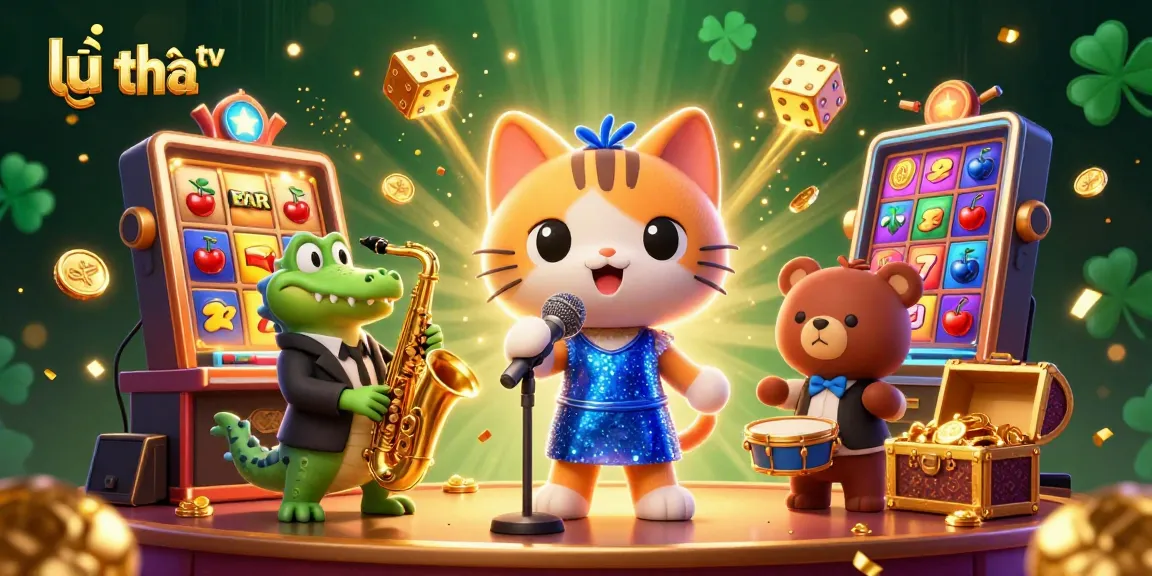 Experience the thrill of lẩu thái tv with vibrant characters and casino elements in an animated setting.