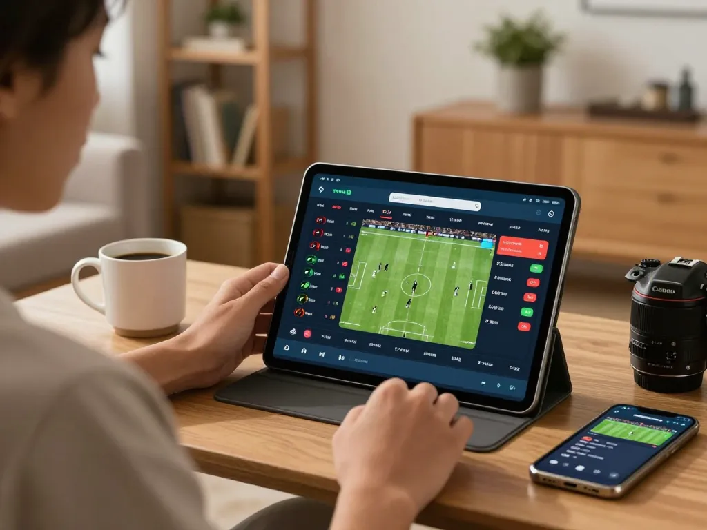 Socolive user placing live bets from the comfort of a cozy home with engaging betting app interface