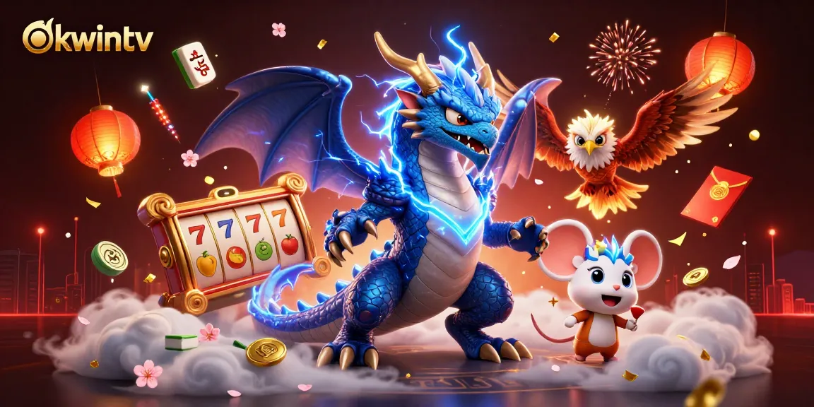 Betting with okwintv features an ultra-detailed 3D illustration showcasing exciting slots and vibrant gaming elements.